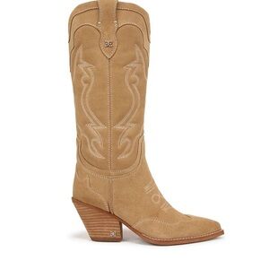 Sam Edelman James Tan Suede Western Boots